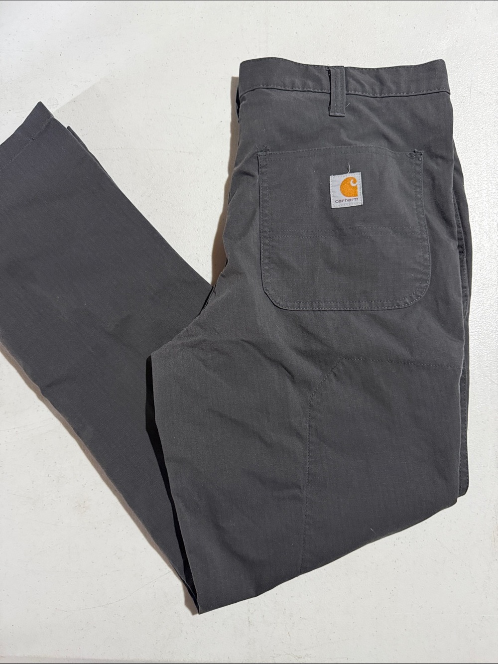 Carhartt Charcoal Cargo Work Pants with Logo Patch